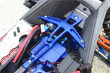 GPM TXMS048C Juego de 5 soportes para chasis delantero de aluminio Traxxas Maxx azul