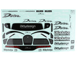 Bittydesign BDYAR8-DIV Divina 1/8 Carrosserie de supercar (transparent)