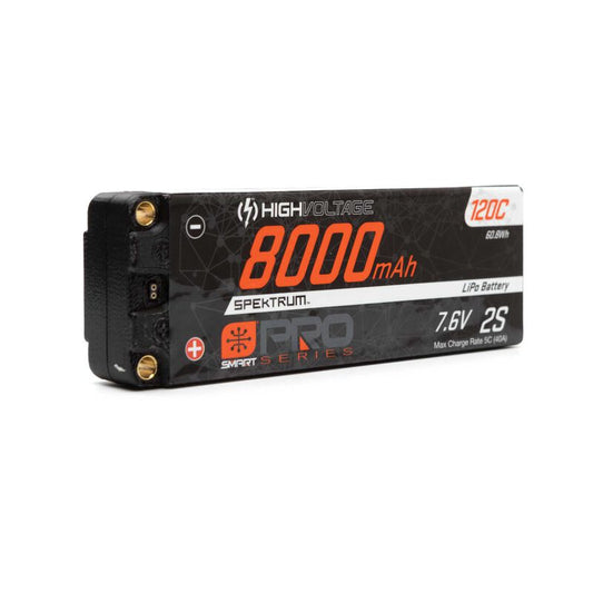 SPEKTRUM 7.6V 8000mAh 2S 120C Smart Pro Race Hardcase LiHV Battery: Tubes, 5mm