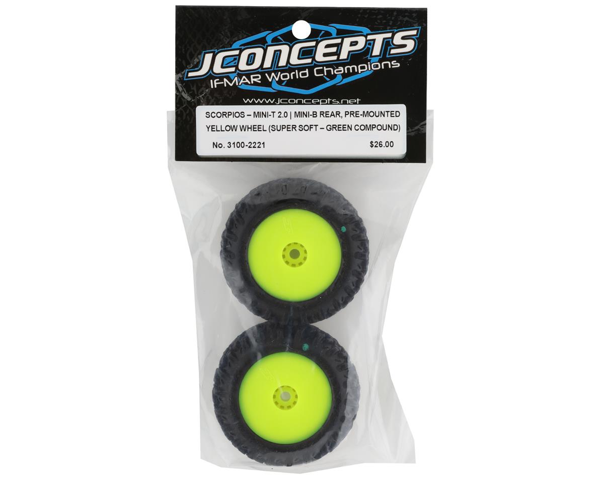 JConcepts 3100-2221 Mini-B/Mini-T 2.0 Scorpios Pre-Mounted Rear Tires