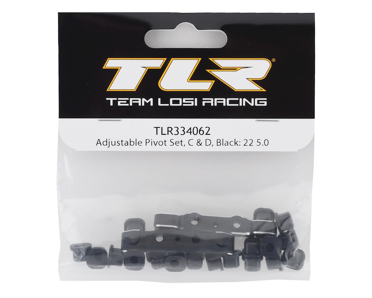 Team Losi Racing TLR334062 22 5.0 Adjustable "C & D" Pivot Set (Black)