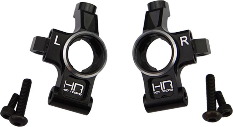 Hot Racing TRF2201 Portabujes traseros Traxxas 4-Tec 2.0 de aluminio (negro) (2)