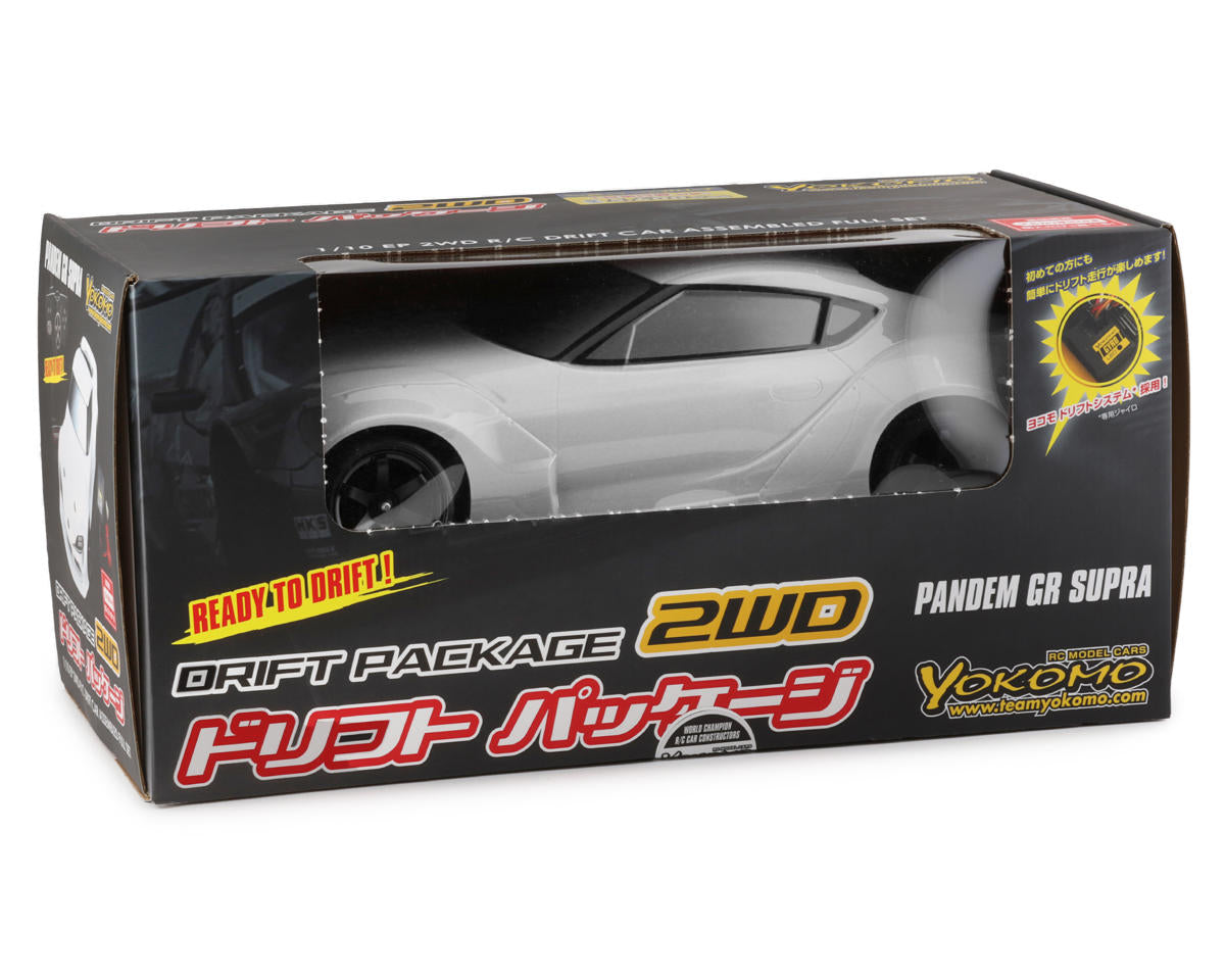 Yokomo YOKDP-YD2RTRW YD-2 1/10 2WD RTR Drift Car con carrocería Supra (blanco)