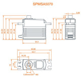 SPEKTRUM SPMSA5070 Mini Digital HV Engranaje de metal sin escobillas de alta velocidad y alto par A