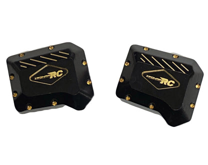 IRonManRc TRX-4 BRASS FRONT REAR AXLE COVERS BLACK