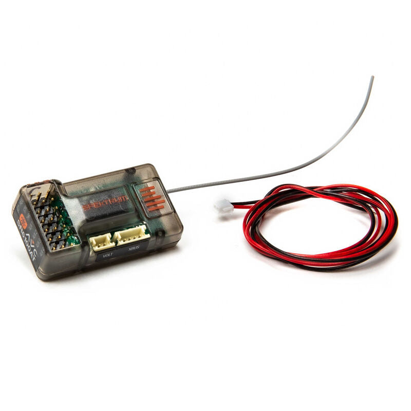 Spektrum RC SR6100AT Receptor de superficie DSMR de 6 canales de 2,4 GHz con telemetría y AVC