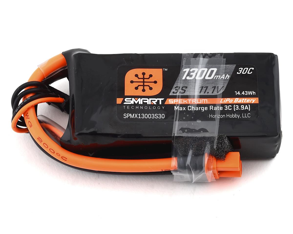 Spektrum SPMX13003S30M RC 3S Smart LiPo Battery Pack w/IC3 Connector (11.1V/1300