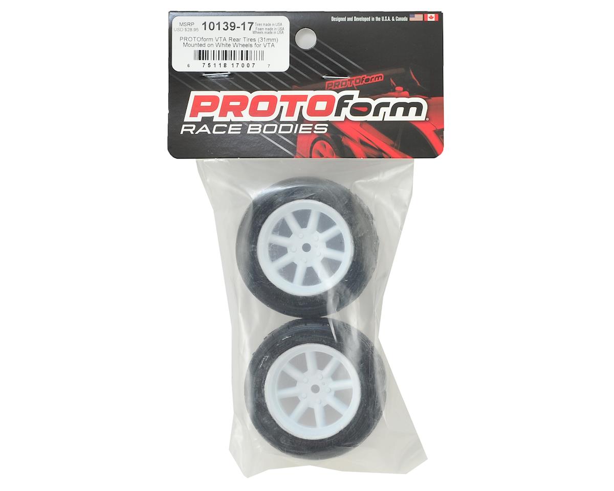 Protoform 10139-17 Neumático trasero premontado Vintage Racing (2) (31 mm) (blanco)