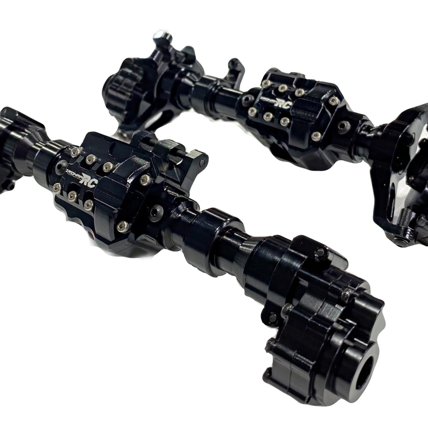 Carcasa de eje de portal metálico IRonManRc TRX4 delantera y trasera (NEGRO)