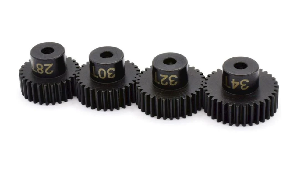Hot Racing SSXS8024 Juego de engranajes de piñón de ajuste de velocidad ligero (28, 30, 32, 34T) (3