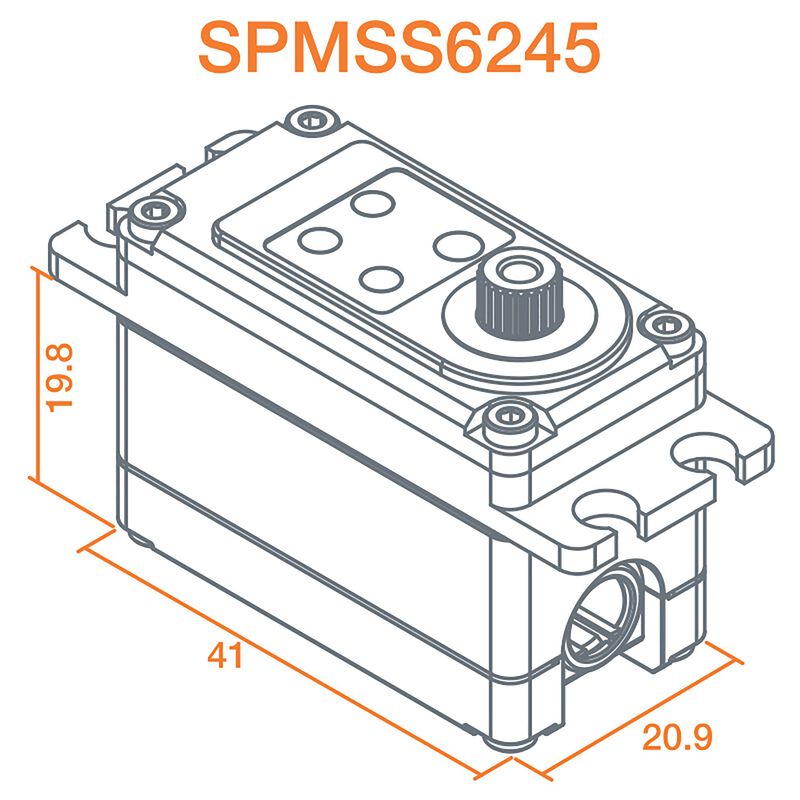 SPEKTRUM SPMSS6245 Servo de surface numérique standard haute vitesse à couple élevé