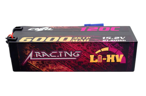 CNHL Racing Series LiHV 6000mAh 15.2V 4S 120C HV Hard Case Lipo Battery with EC5