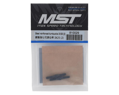 MST 810029 3x25mm Steel Reinforced Turnbuckle (2)