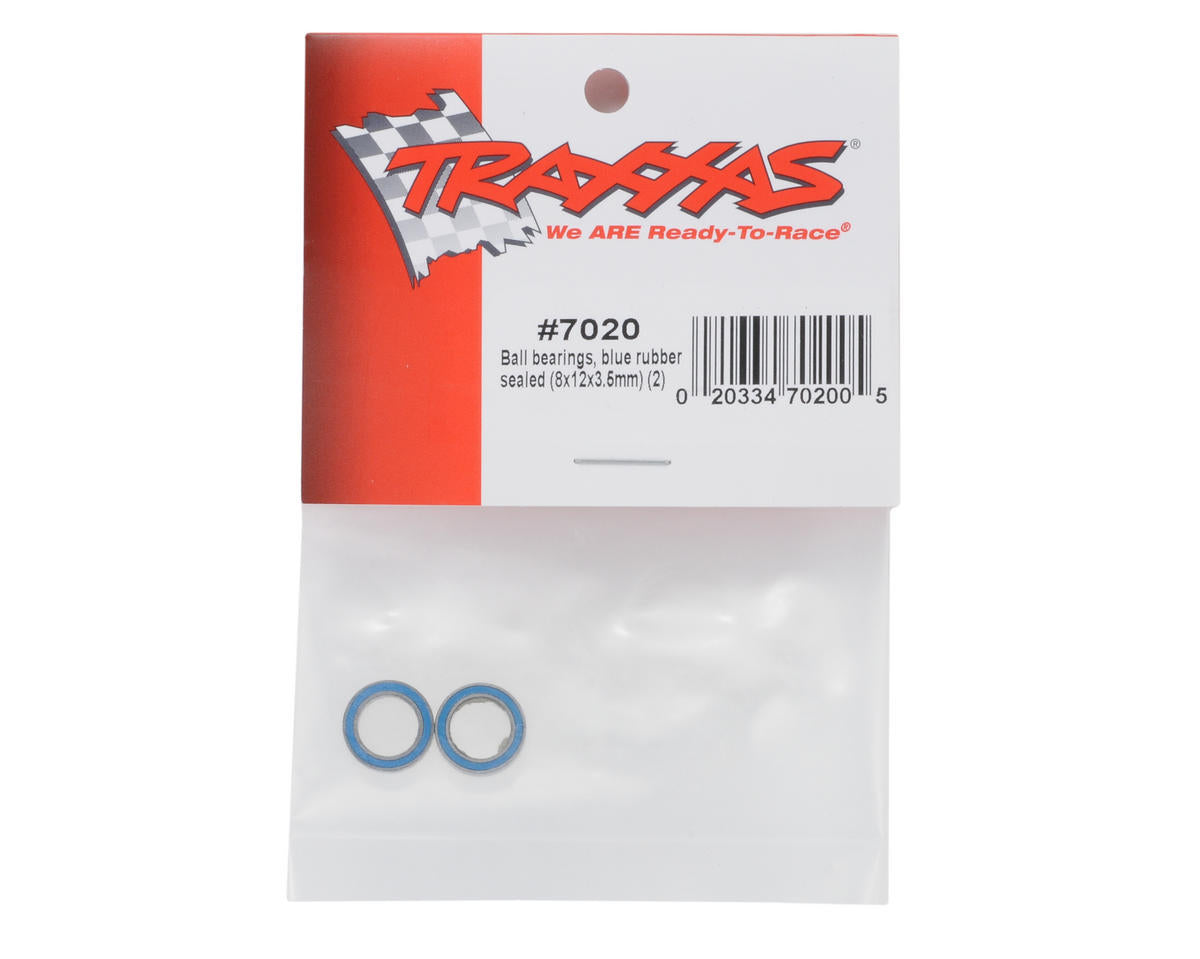 Traxxas 7020 8x12x3.5mm Blue Rubber Sealed Ball Bearings (2)