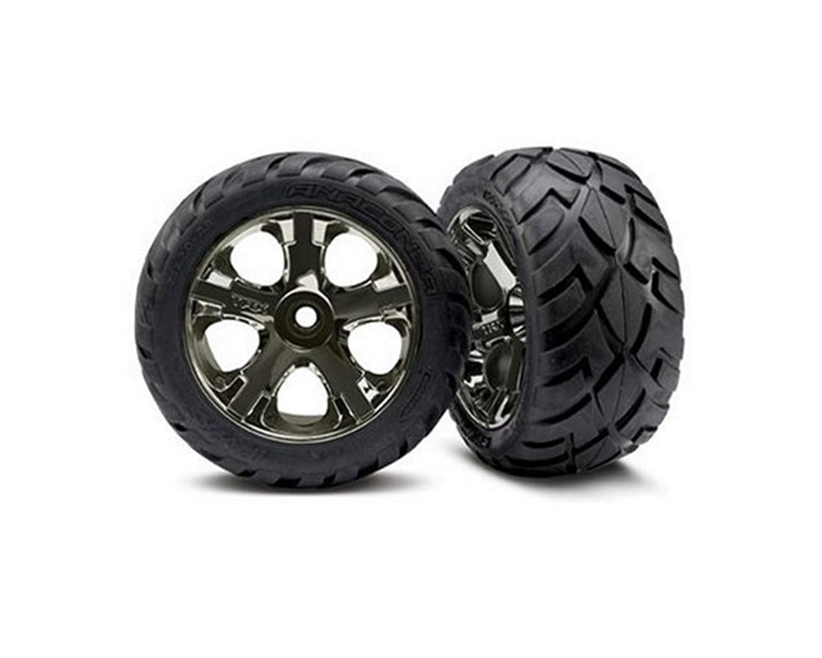 Traxxas Anaconda Nitro Front Tires (2) (Black Chrome) (Standard) w/All-Star Whee