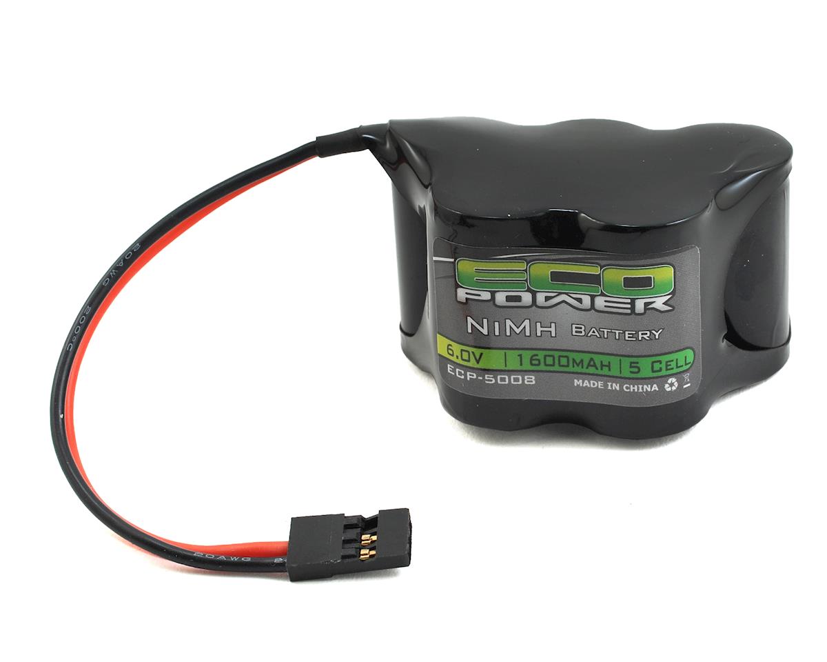 EcoPower ECP-5008 5008 Paquete de batería receptora de joroba NiMH 2/3A de 5 celdas (6,0 V/1600 mAh)