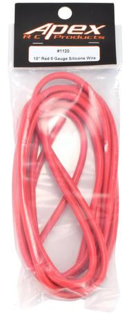 APEX 1120 3M / 10' RED 8 GAUGE AWG SUPER FLEXIBLE SILICONE WIRE #1120