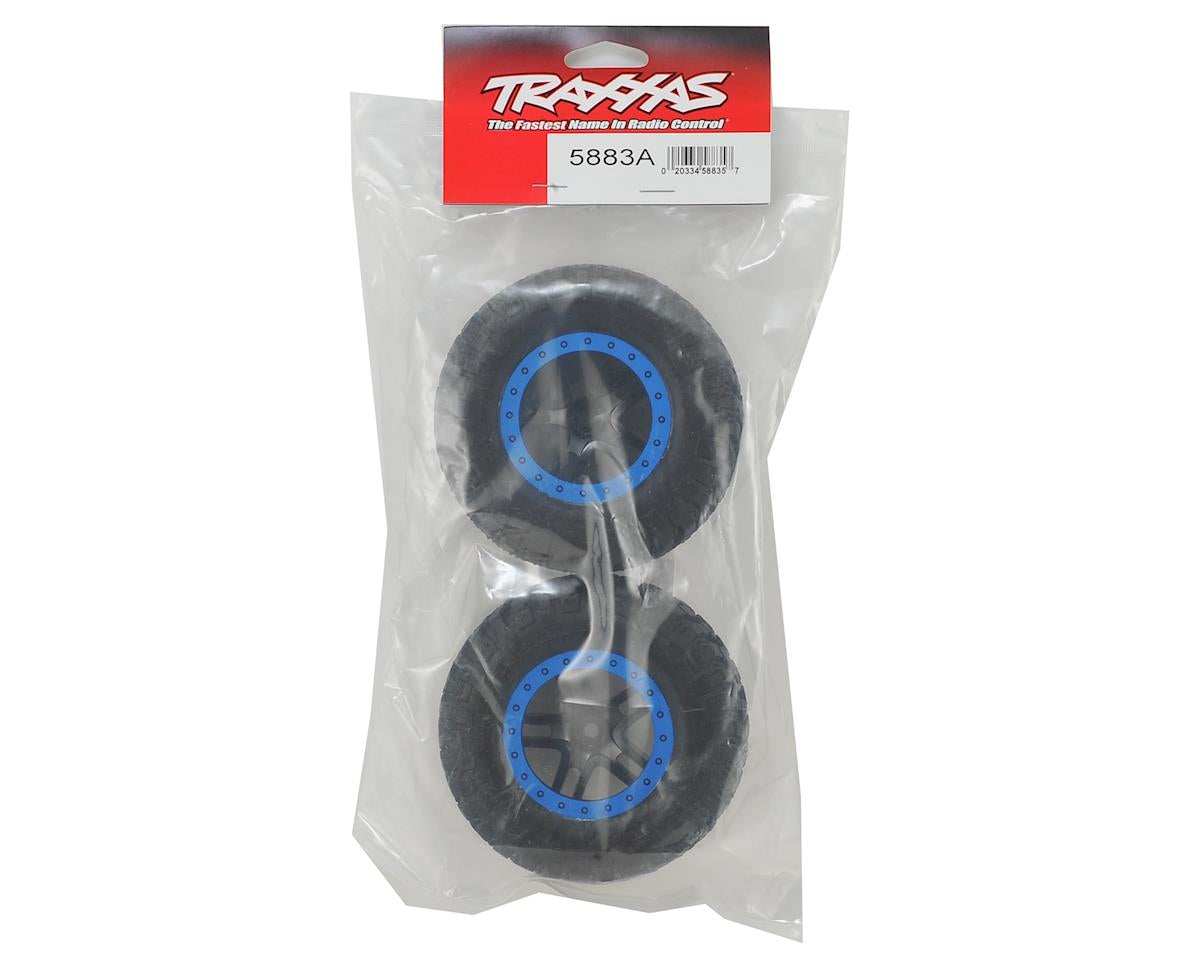 Traxxas 5883A BFGoodrich KM2 Tire w/Split-Spoke Rear Wheel (2) (Black/Blue)