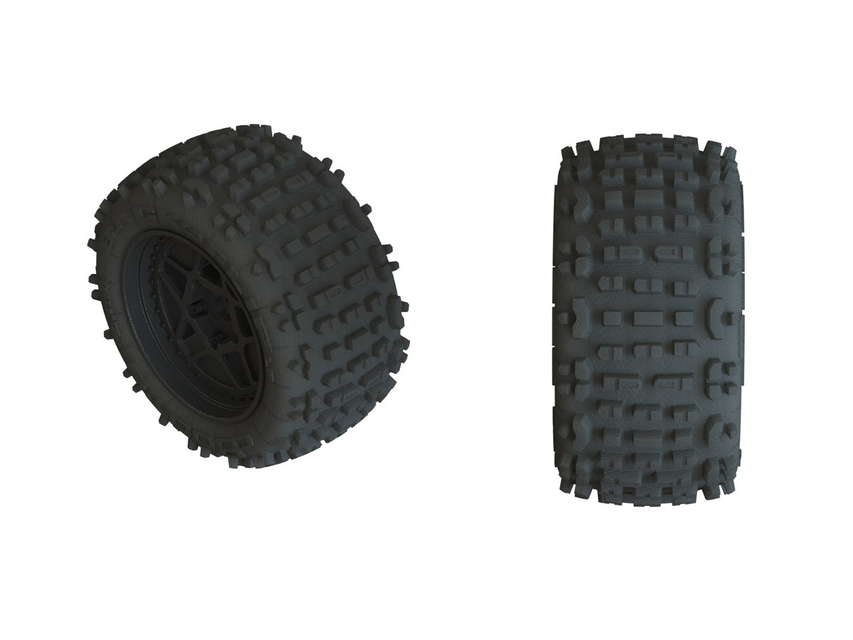 Arrma AR550050 BLX 4x4 Backflip LP 4S 3.8 Pre-Mounted 1/8 Monster Truck Tires (