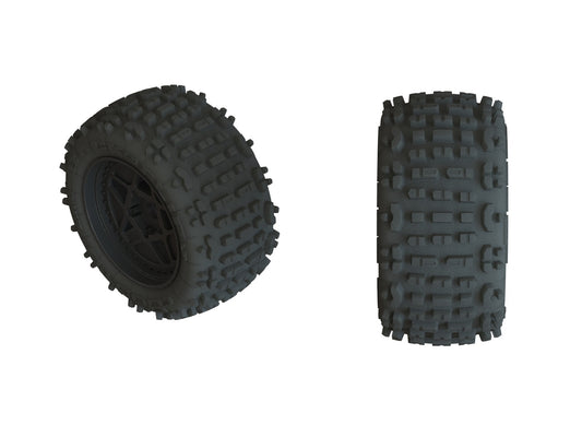 Arrma AR550050 BLX 4x4 Backflip LP 4S 3.8 Neumáticos premontados para camión monstruo 1/8 (
