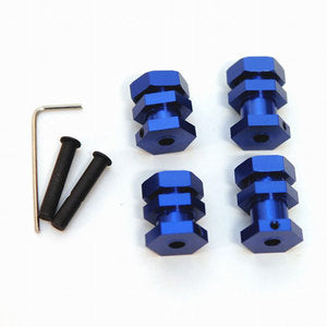 STRC Kit de conversión hexagonal de aluminio mecanizado de 17 mm, azul, para Traxxas Slash/Stampede
