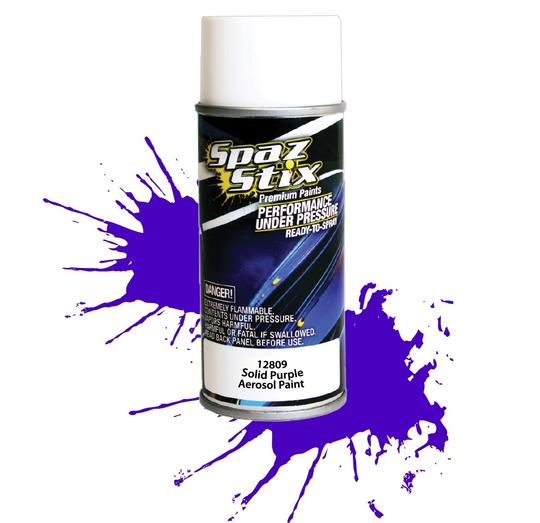 Spaz Stix 12809 Pintura en aerosol púrpura sólida, lata de 3.5 oz