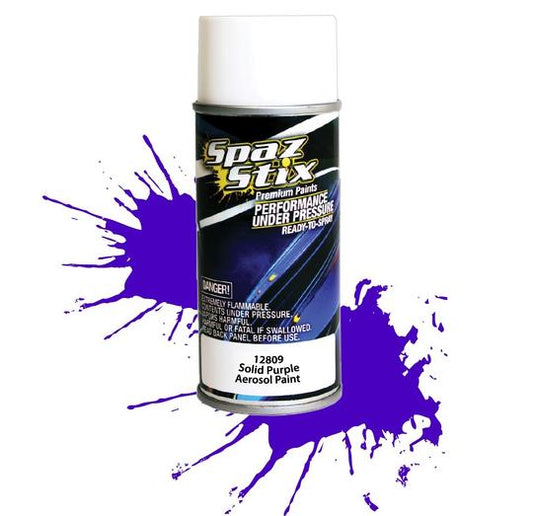 Spaz Stix 12809 Solid Purple Aerosol Paint, 3.5oz Can