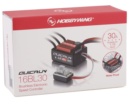 Hobbywing 30110000 Quicrun WP-16BL30 Waterproof 1/18th Scale Brushless ESC