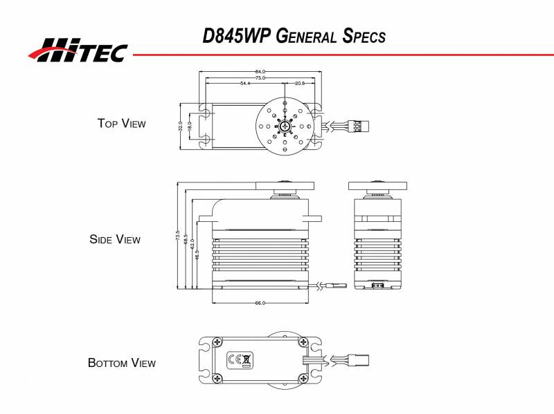 Hitec D845WP Servo numérique étanche à couple monstre à méga échelle