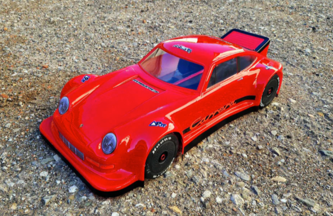DELTA PLASTIK 8518 PORSCHE CARRERA RS BODY FITS ARRMA 1/7 & HOBAO 1/7 CARS