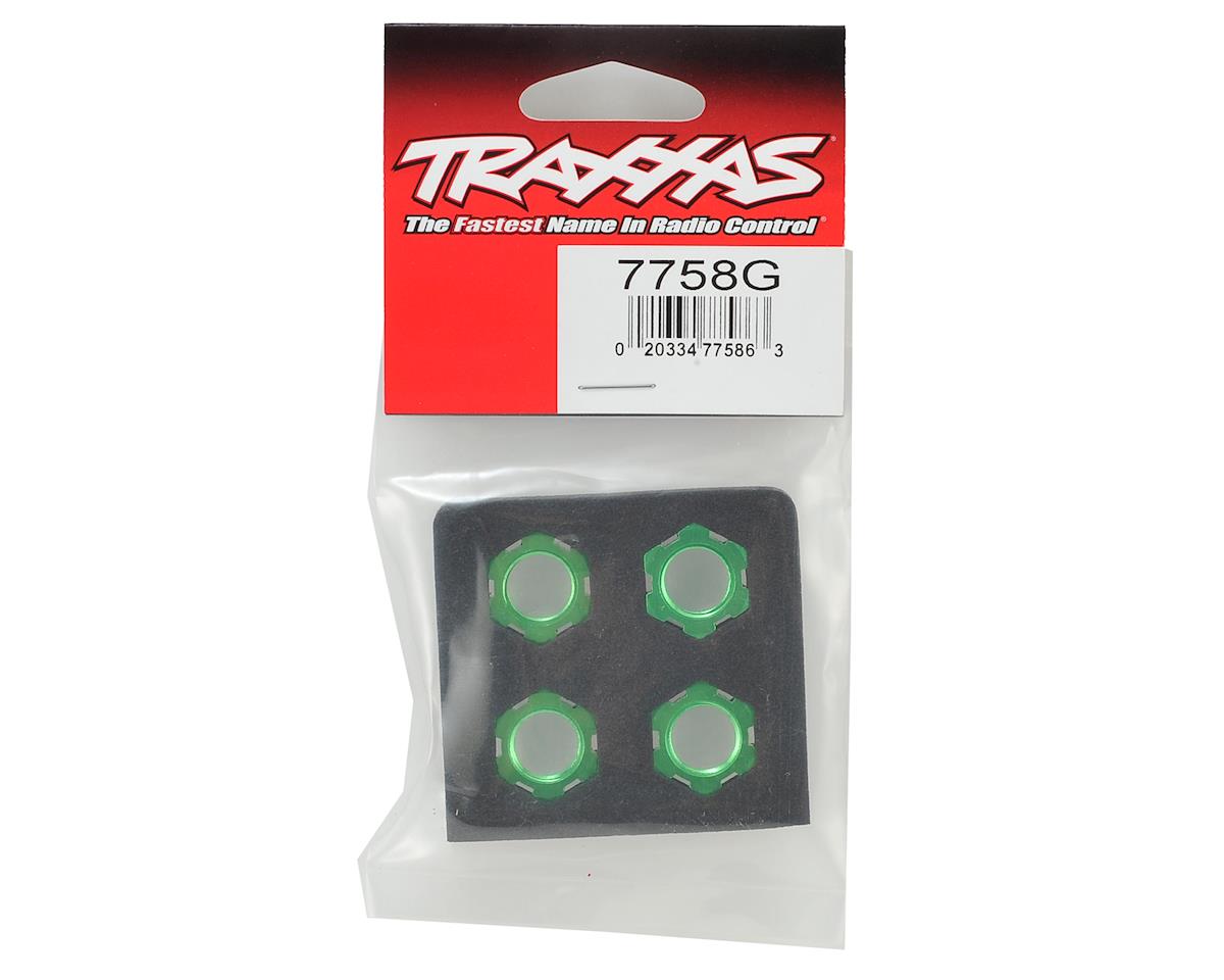 Traxxas 7758G Sledge/X-Maxx/E-Revo VXL 17mm Splined Wheel Nut (Green) (4)