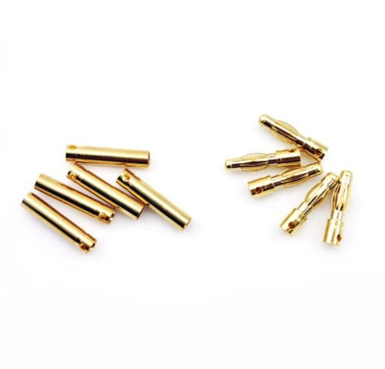 HOBBYSTAR 120-10-360 BULLET CONNECTORS, 4.0MM/GOLD, 5 SETS