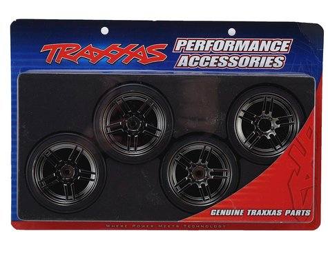 Traxxas 4 Tec 2.0 1.9" Front & Rear Pre-Mounted Drift Tires (Black Chrome)
