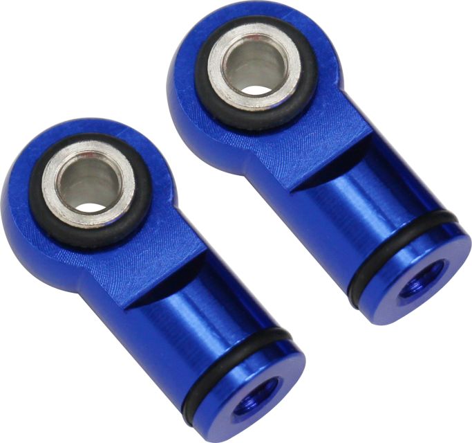 Hot Racing RVO154M06 Traxxas Revo Ball Type Aluminum Shock Ends (Blue)