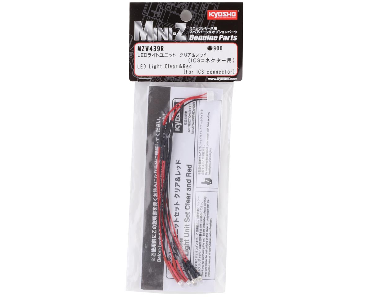 Kyosho MZW439R Ensemble d'éclairage LED Mini-Z (transparent et rouge) (connecteur ICS)