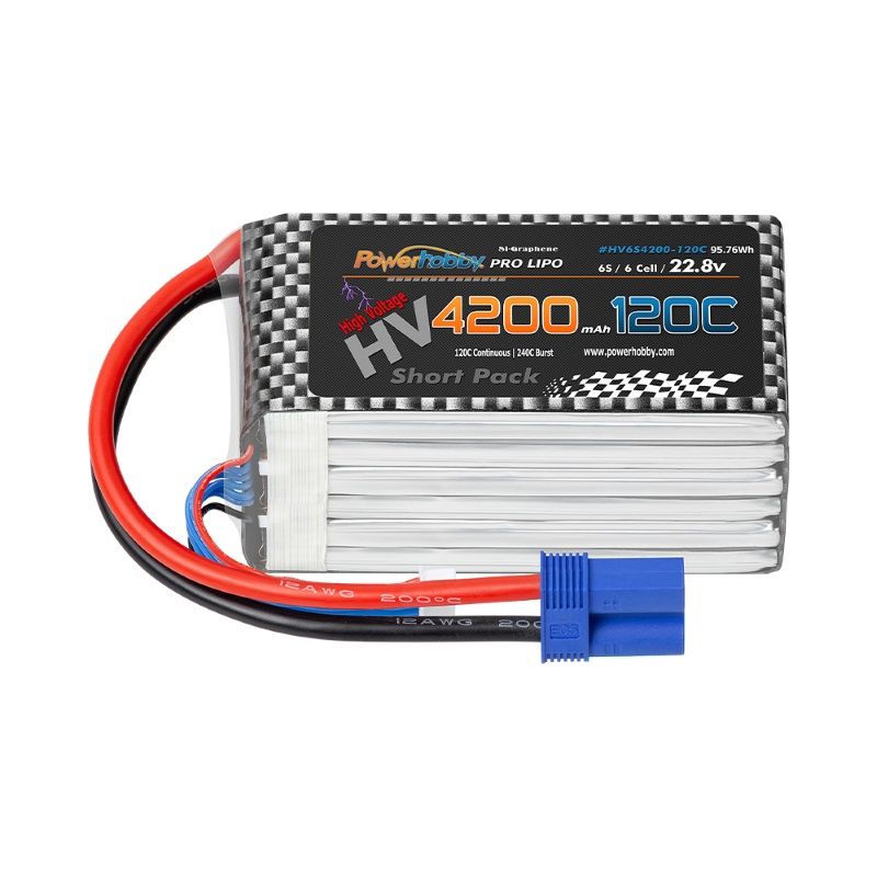 Powerhobby 6S 22.8V 4200mah 120C GRAFENO + Batería HV Lipo con enchufe EC5