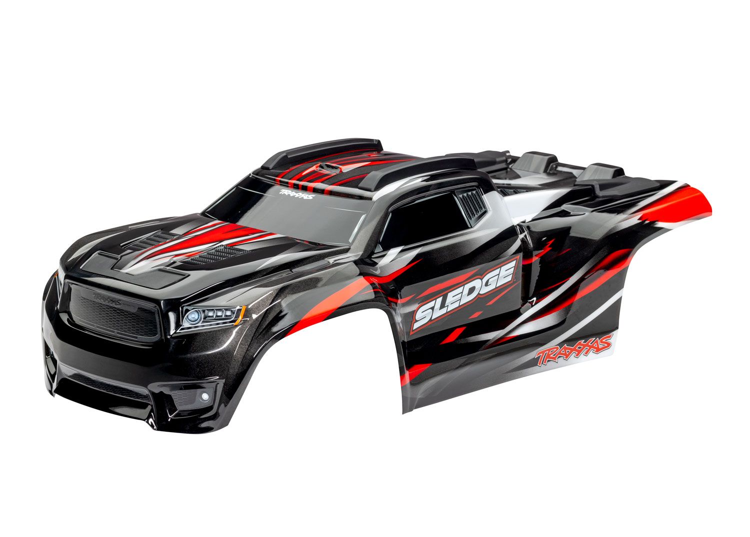 TRAXXAS 9511R BODY, SLEDGE RED, COMPLETE