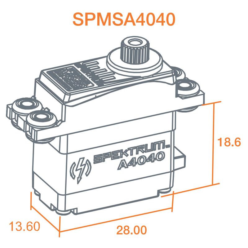 SPEKTRUM SPMSA4040 MT/HS Micro Servo HV à engrenages métalliques