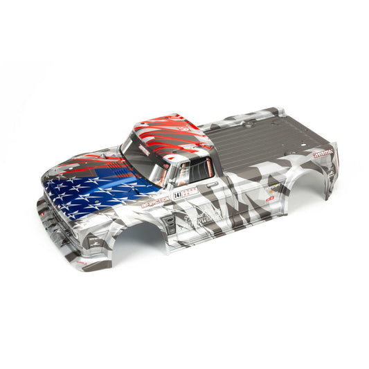 Arrma ARA410006 Infraction 6S BLX Pre-Painted Body (Silver/Red)