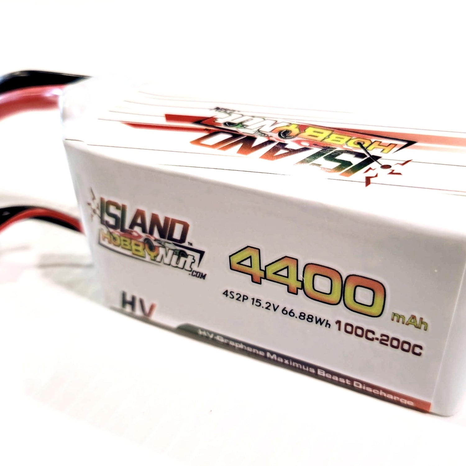 IslandHobbyNut 4s HV SHORTY 4400 mah 15.2v 100 - 200C BATERÍA LIPO CON EC
