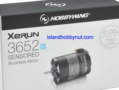 HOBBYWING 30401061 XeRun 3652 G2 Sensored Motor 2s / 6100KV 5MM Shaft