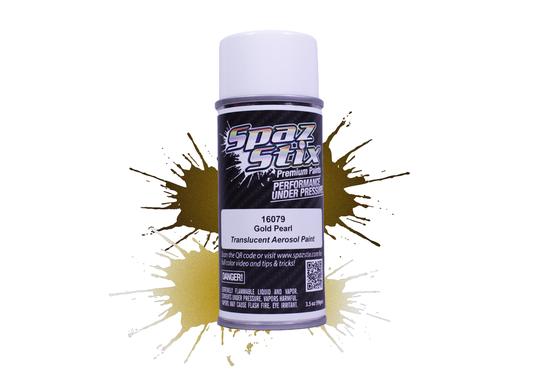 Spaz Stix 16079 Pintura en aerosol perla dorada, lata de 3.5 oz