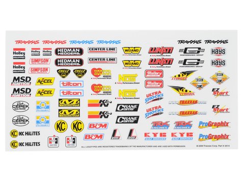 Traxxas 2514 Racing Sponsors Decal Sheet