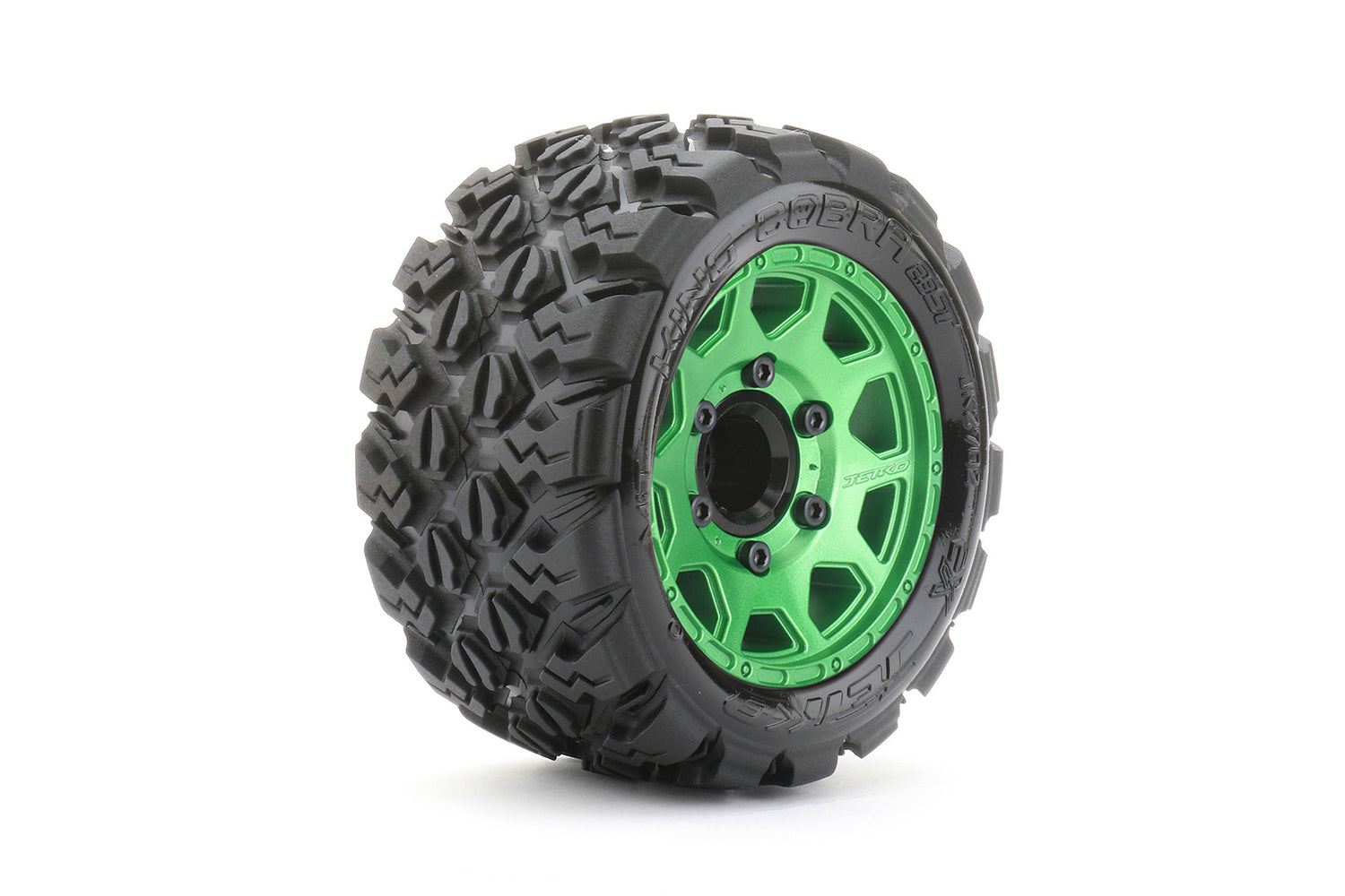 JETKO 2702CGMSGNB2  1/10 ST 2.8 EX-King Cobra Tires Mounted Green