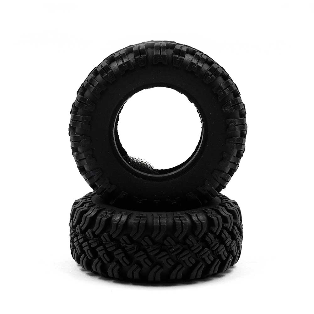 Yeah Racing 1.0 INCH ROCK MEDIUM SOFT MICRO TIRE W/ FOAM 2PCS FOR AXIAL SCX24 1/