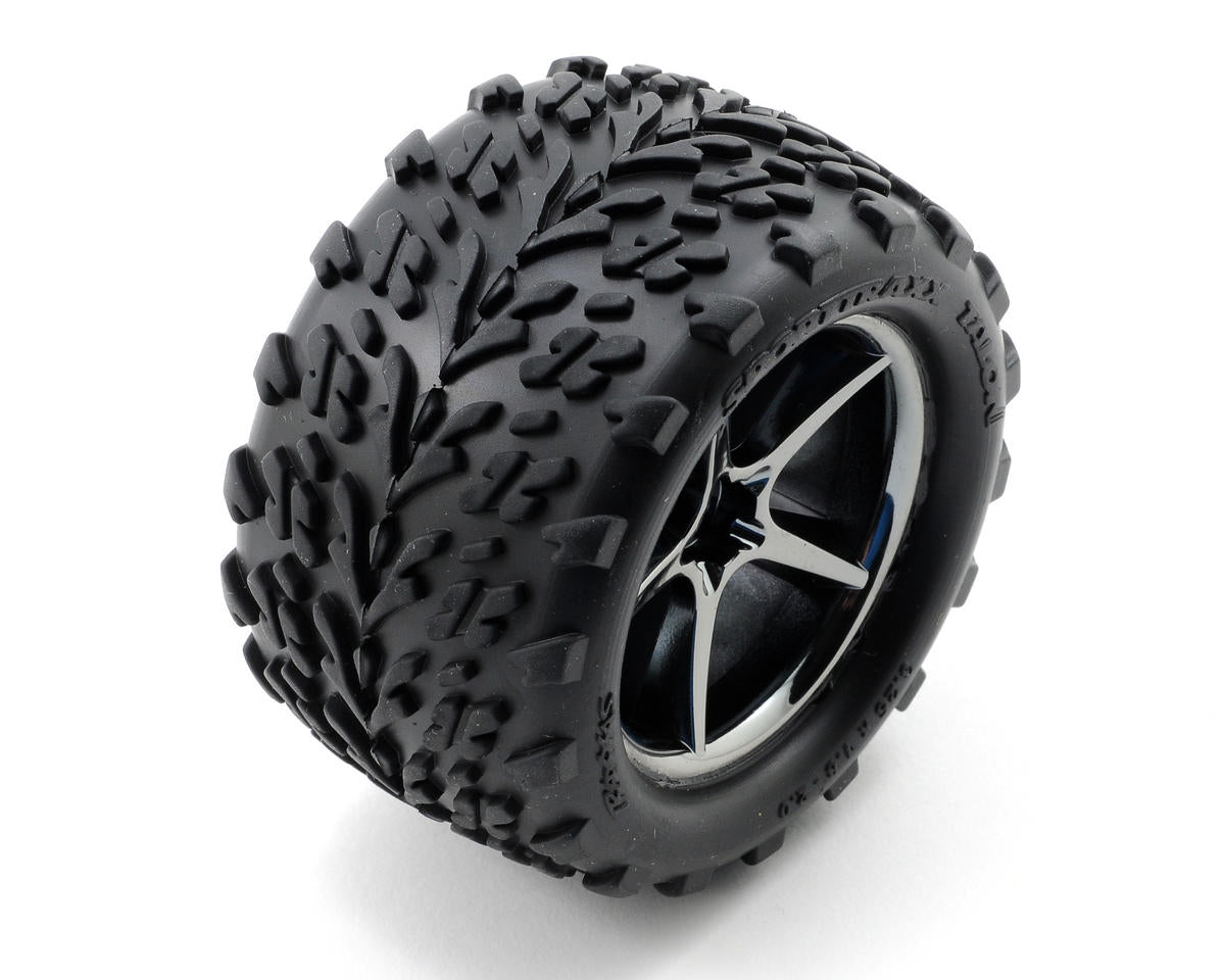 Traxxas 7174A Neumáticos Talon premontados con ruedas Gemini (cromo negro) (2)