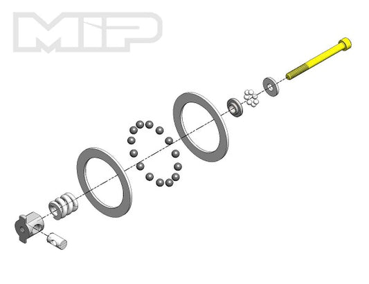MIP 17095 Super Diff Carbide Rebuild Kit, All Team Associated 1/10