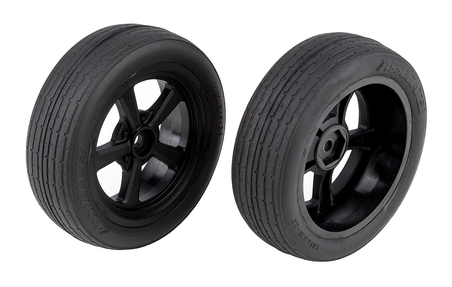 Team Associated 71073 DR10 Front Wheels & Drag Tires, Mounted