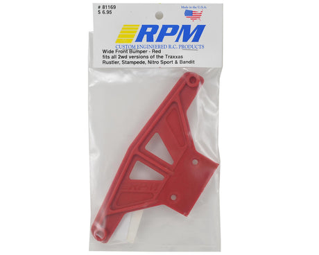 RPM 81169 Traxxas Rustler/Stampede Parachoques delantero ancho (rojo)