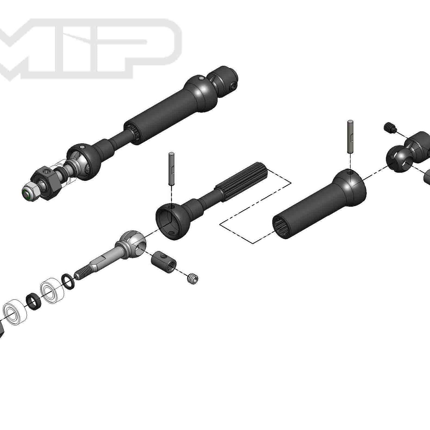 MIP 18140 Traxxas X-Duty Rear CVD Drive Kit (Slash, Stampede, Rustler, Rally)